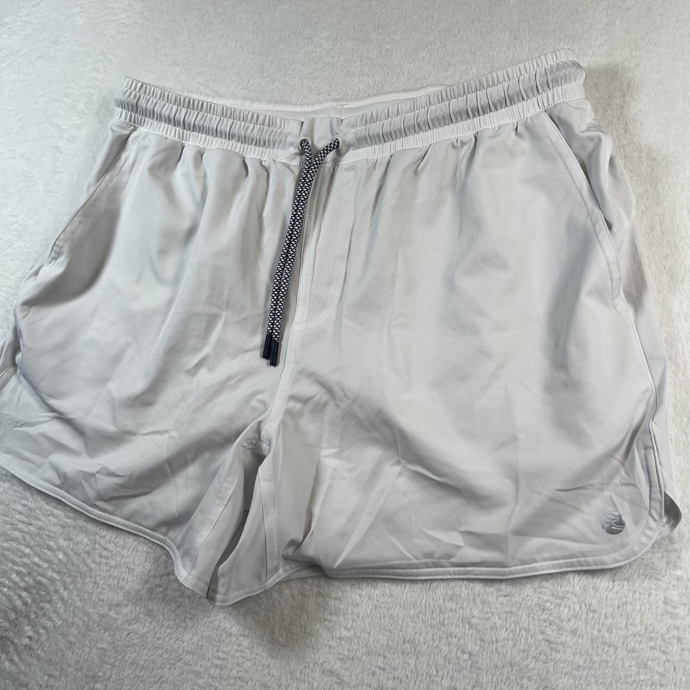 Rhoback Shorts Mens Large Gray 5 In Inseam Lined Drawstring Athletic Running